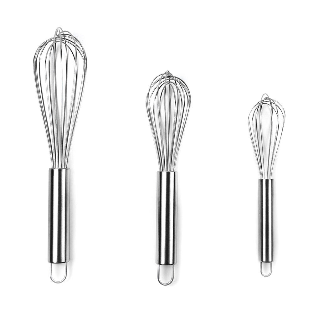 (8" 10" 12" )Balloon Whisk, Handheld Steel Wire Whisk Perfect for Blending, Whisking - kaukko