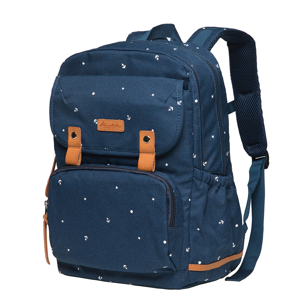 Laptop College Backpack for Teen Girls, Casual Daypack Fits 15.6" Laptop by KAUKKO (09-BLUE)