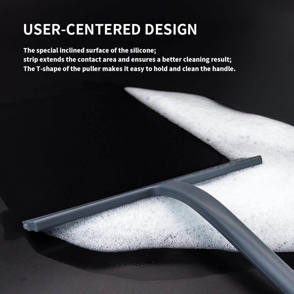 All-Purpose Shower Squeegee for Glass Doors, Bathroom, Tile Wall, Window, Mirror and Car Glass-9inch - kaukko