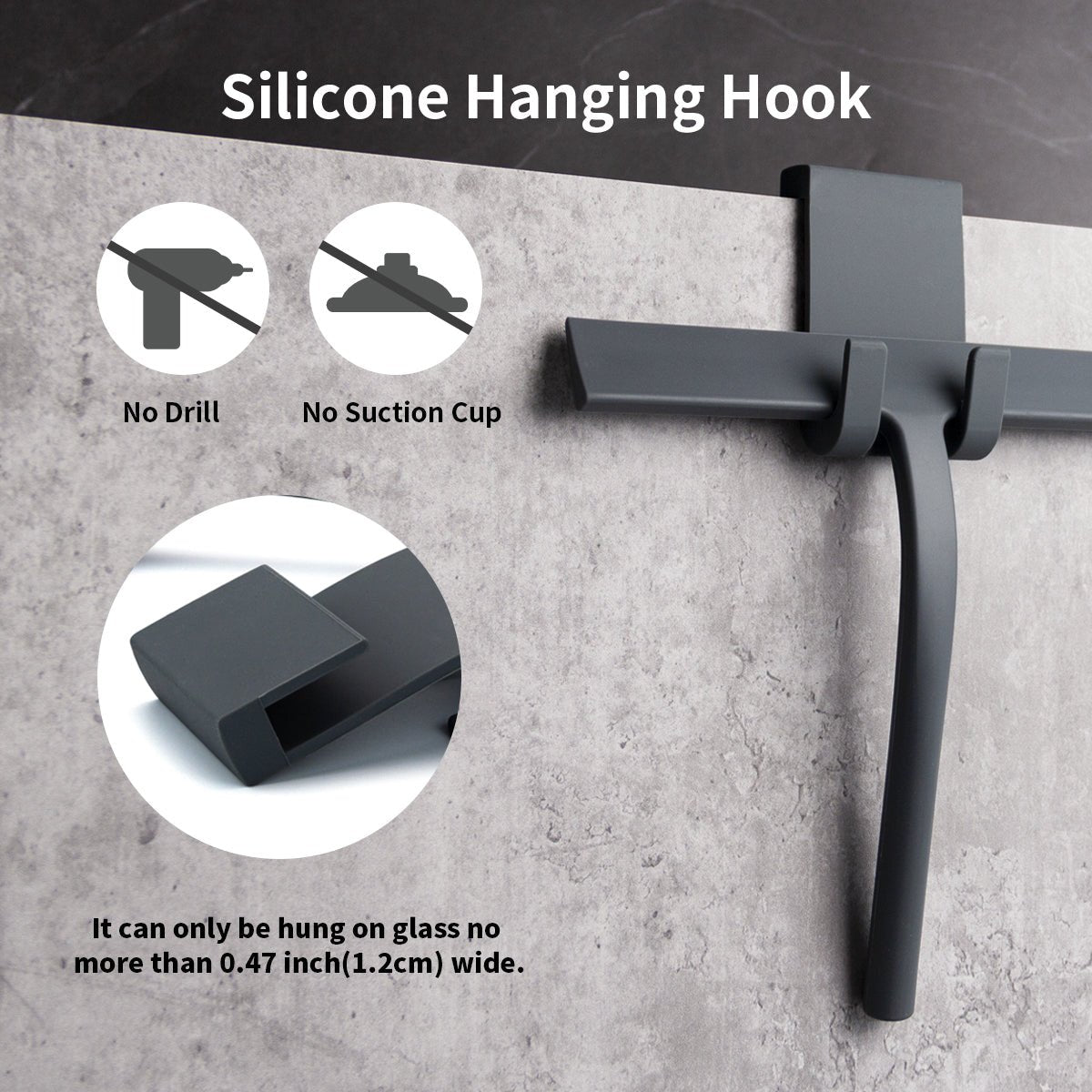 All-Purpose Shower Squeegee for Glass Doors, Bathroom, Tile Wall, Window, Mirror and Car Glass-9inch - kaukko