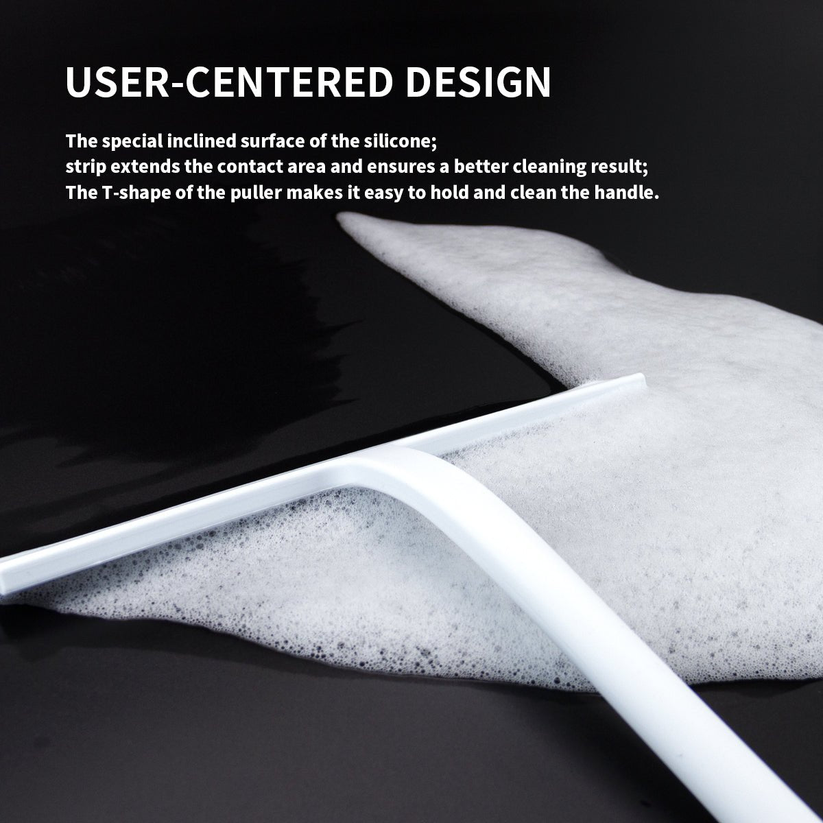 All-Purpose Shower Squeegee for Glass Doors, Bathroom, Tile Wall, Window, Mirror and Car Glass-9inch - kaukko