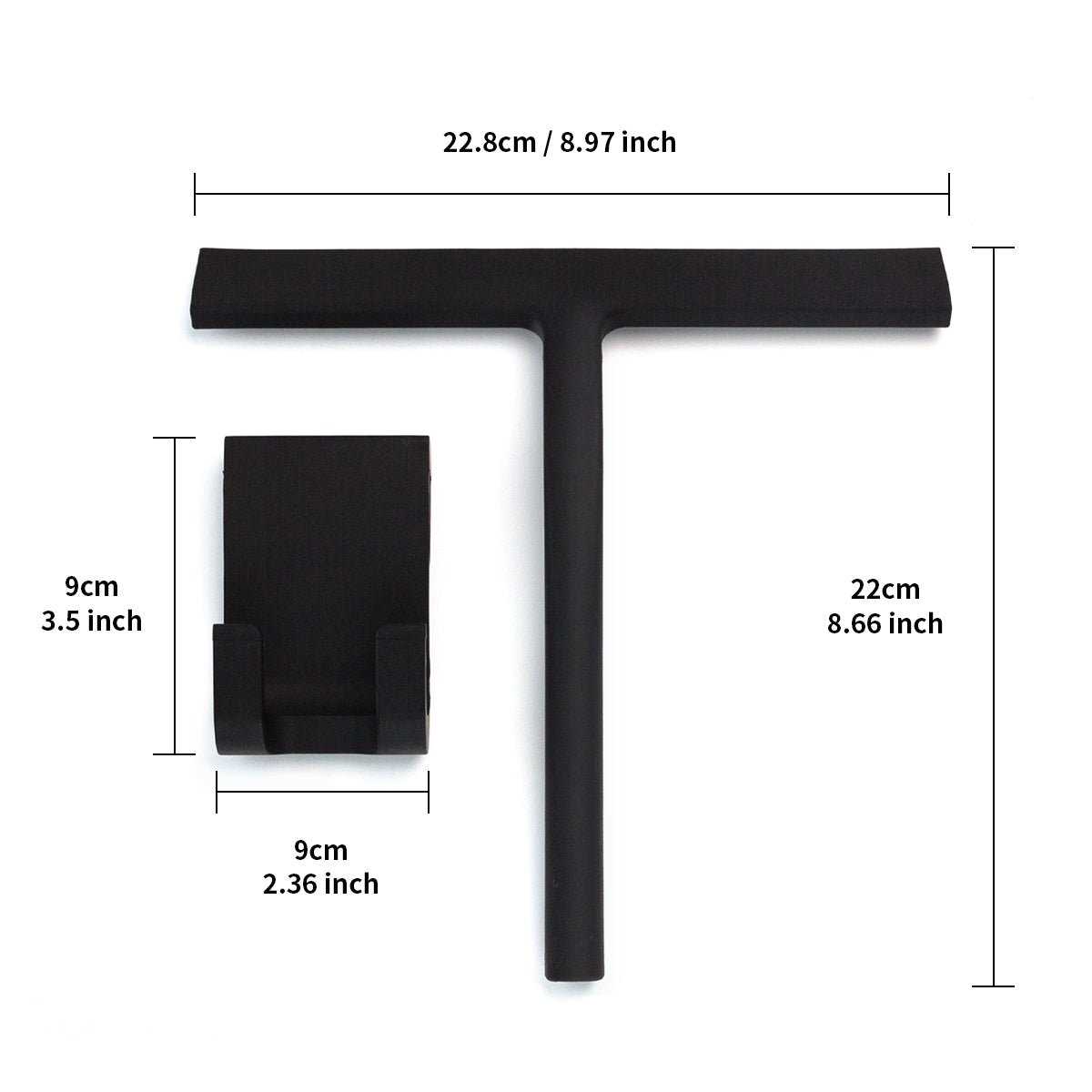 All-Purpose Shower Squeegee for Glass Doors, Tile Wall, Mirror and Car Glass - kaukko