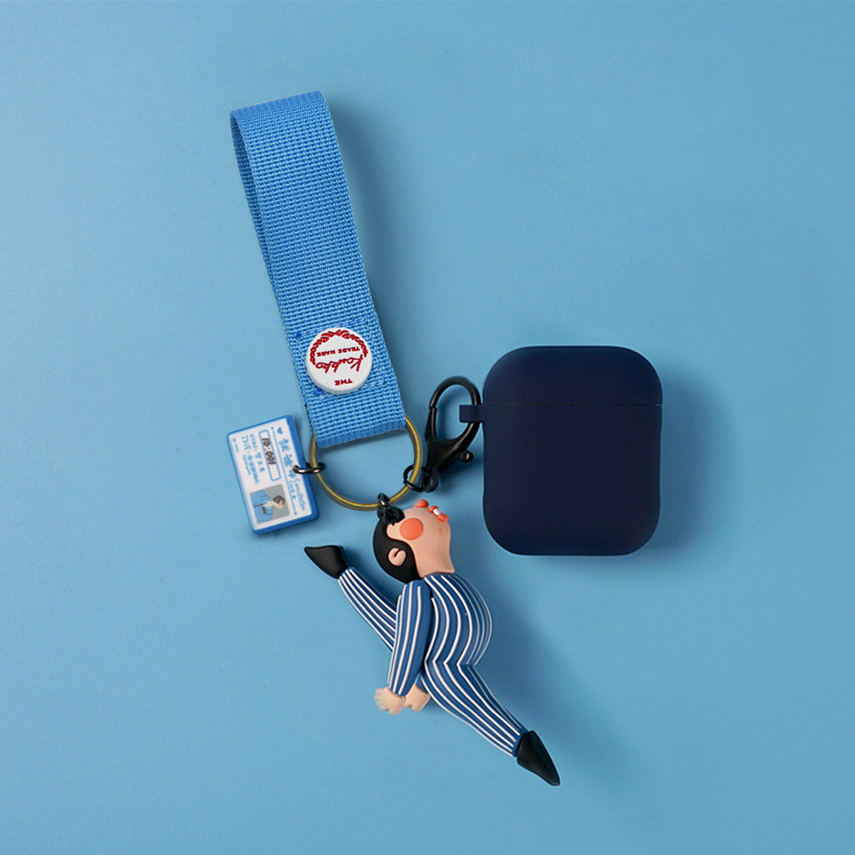 KAUKKO Simplicity nylon keychain and 9.5cm solid color keychain