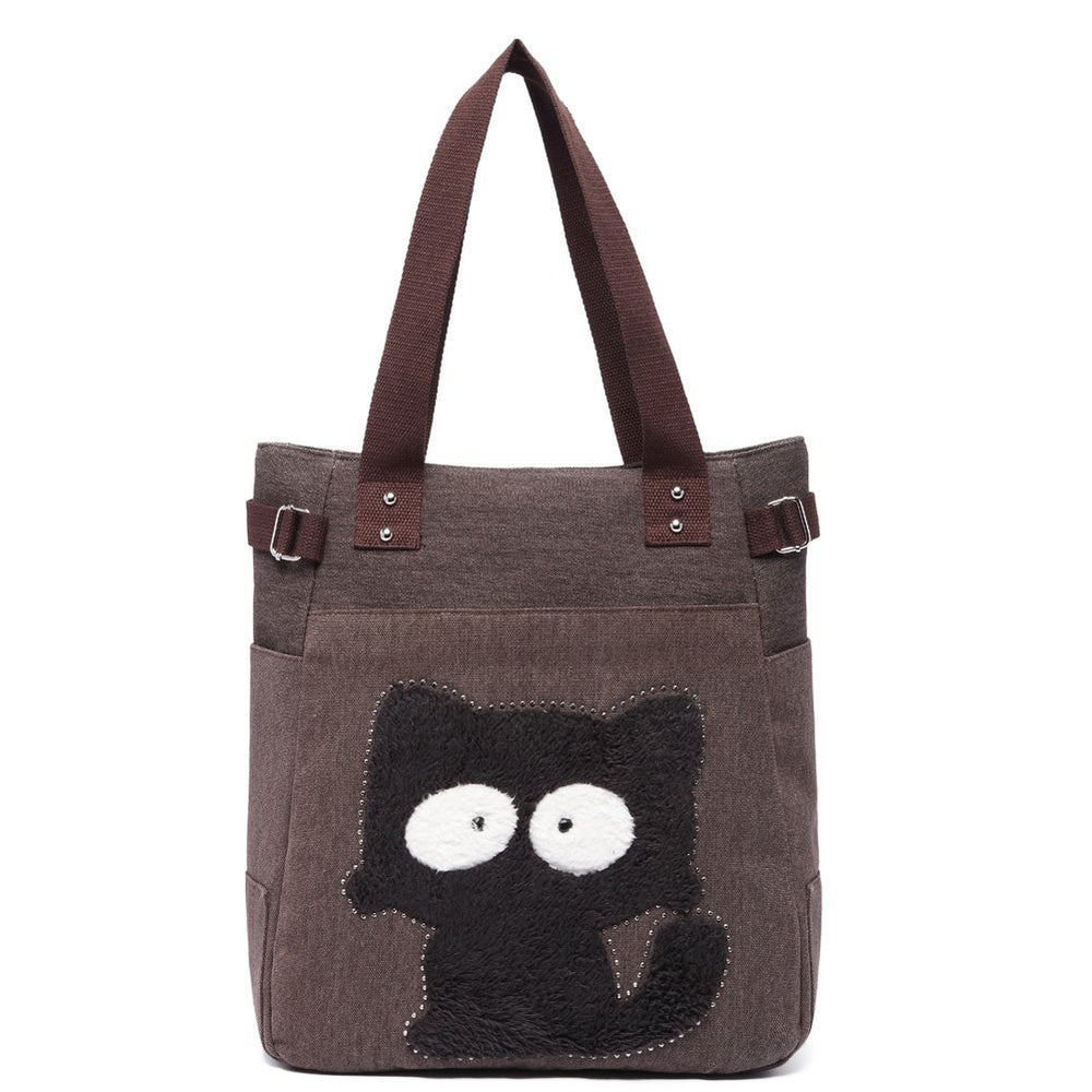 KAUKKO Shoulder Canvas Handbag Women Bag ( Coffee ) - kaukko