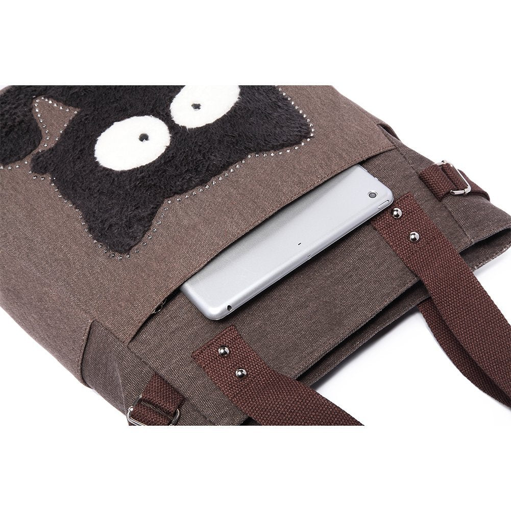 KAUKKO Shoulder Canvas Handbag Women Bag ( Coffee ) - kaukko
