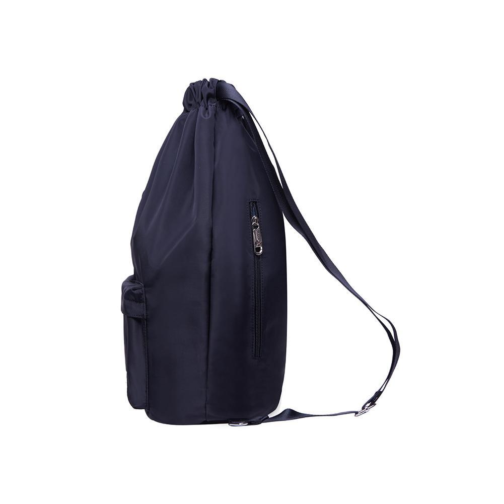 Drawstring Sports Backpack Gym Yoga backpack Shoulder Rucksack for Men and Women ( Black ) - kaukko