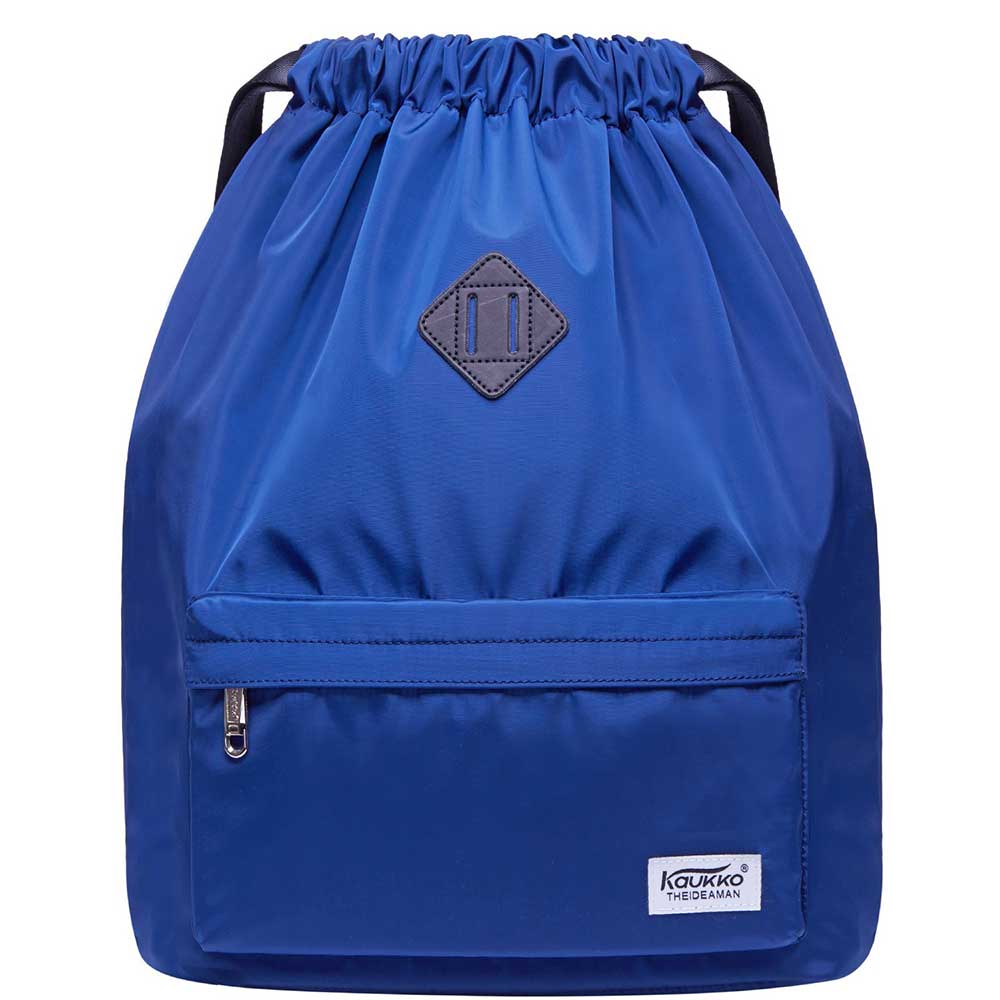 Drawstring Sports Backpack Gym Yoga backpack Shoulder Rucksack for Men and Women ( Blue ) - kaukko
