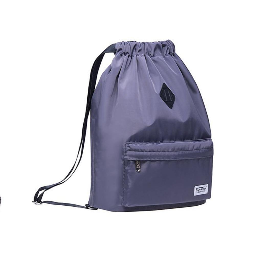 Drawstring Sports Backpack Gym Yoga backpack Shoulder Rucksack for Men and Women ( Grey ) - kaukko