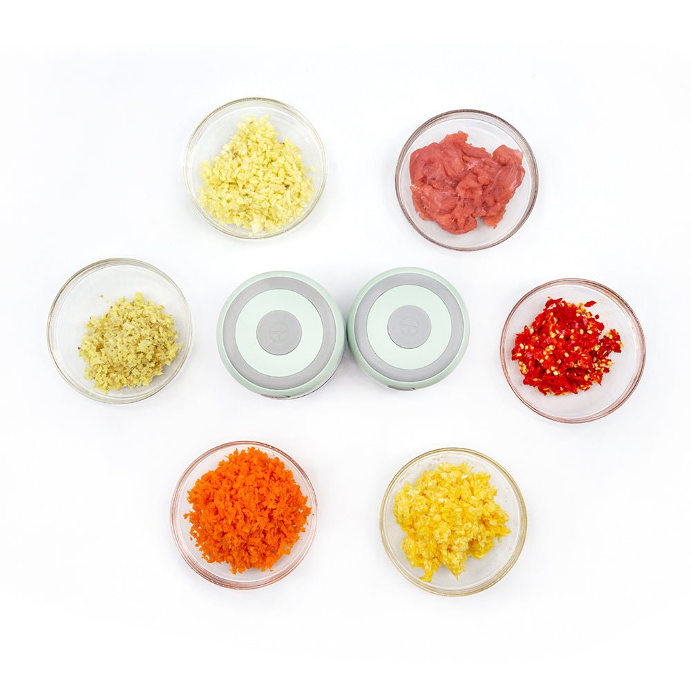 Electric Mini Garlic Chopper Wireless Portable Gadget for Onions Salad Pepper Nuts ( 100ml + 250ml ) - kaukko