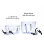 Electric Mini Garlic Chopper Wireless Portable Gadget for Onions Salad Pepper Nuts ( 100ml + 250ml ) - kaukko