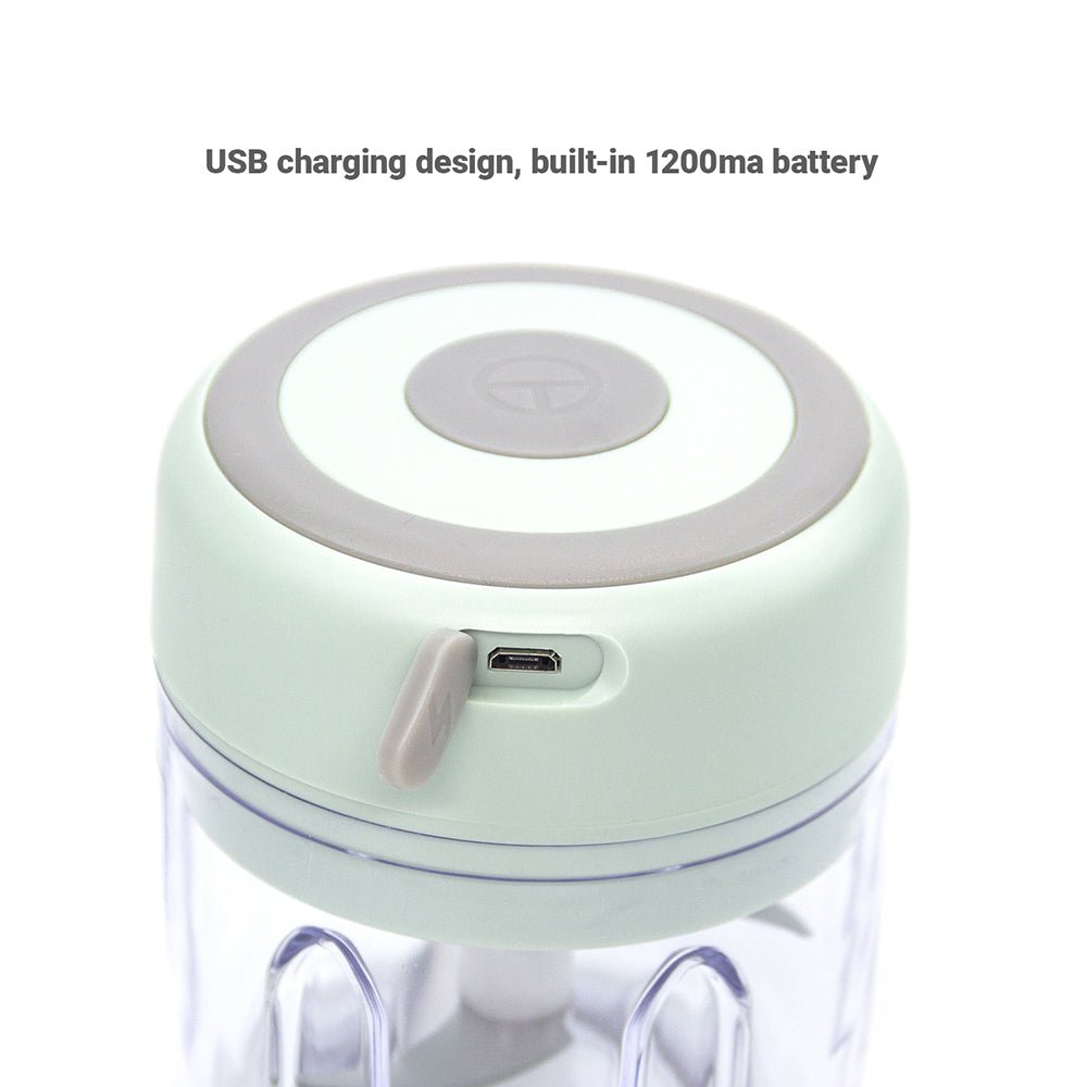 Electric Mini Garlic Chopper Wireless Portable Gadget for Onions Salad Pepper Nuts ( 100ml + 250ml ) - kaukko