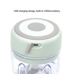 Electric Mini Garlic Chopper Wireless Portable Gadget for Onions Salad Pepper Nuts ( 100ml + 250ml ) - kaukko