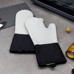 Heat Resistant Silicone Oven Mitts Set - kaukko