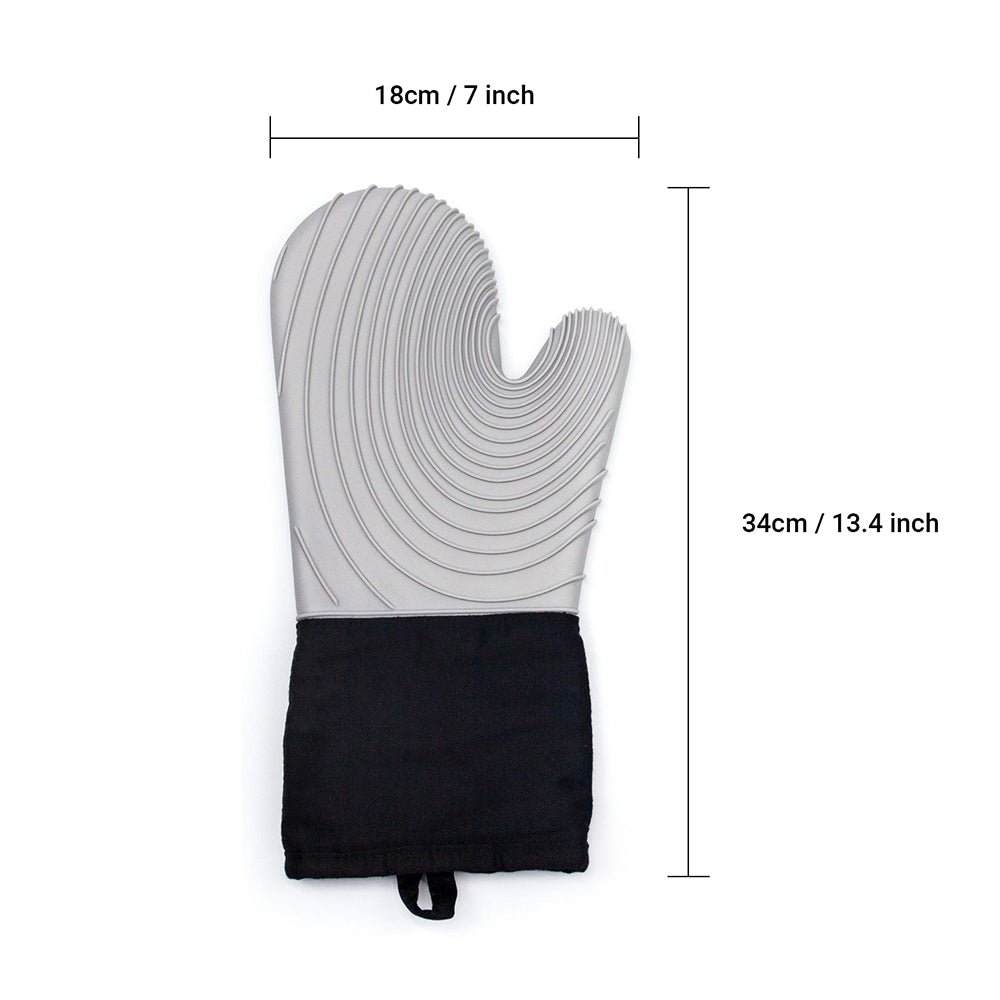 Heat Resistant Silicone Oven Mitts Set - kaukko
