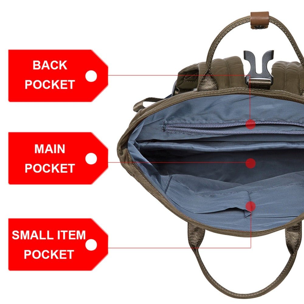 KAUKKO Backpack Everyday Essentials Daypack for Men and Women with USB Charging Port, K1047 ( Army Green/ 13.1L ) - kaukko