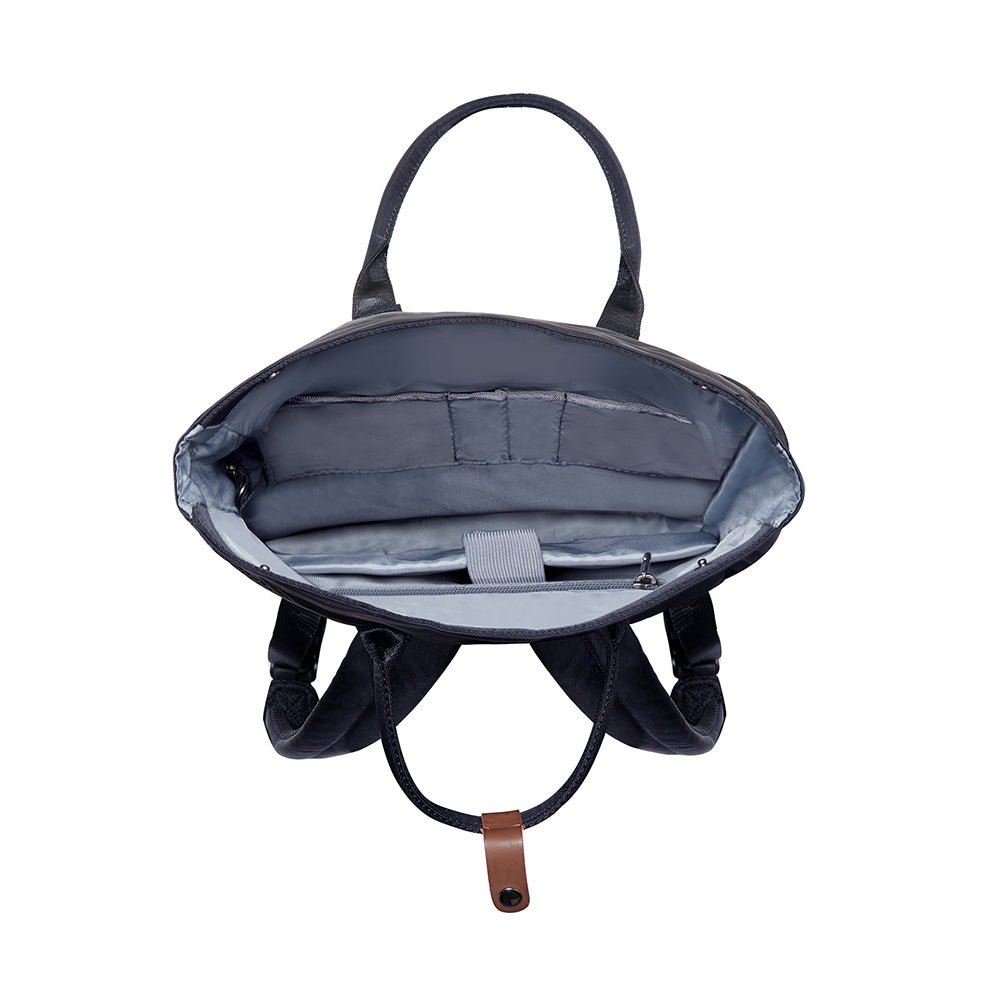 KAUKKO Backpack Everyday Essentials Daypack for Men and Women with USB Charging Port, K1047 ( Black / 13.1L ) - kaukko