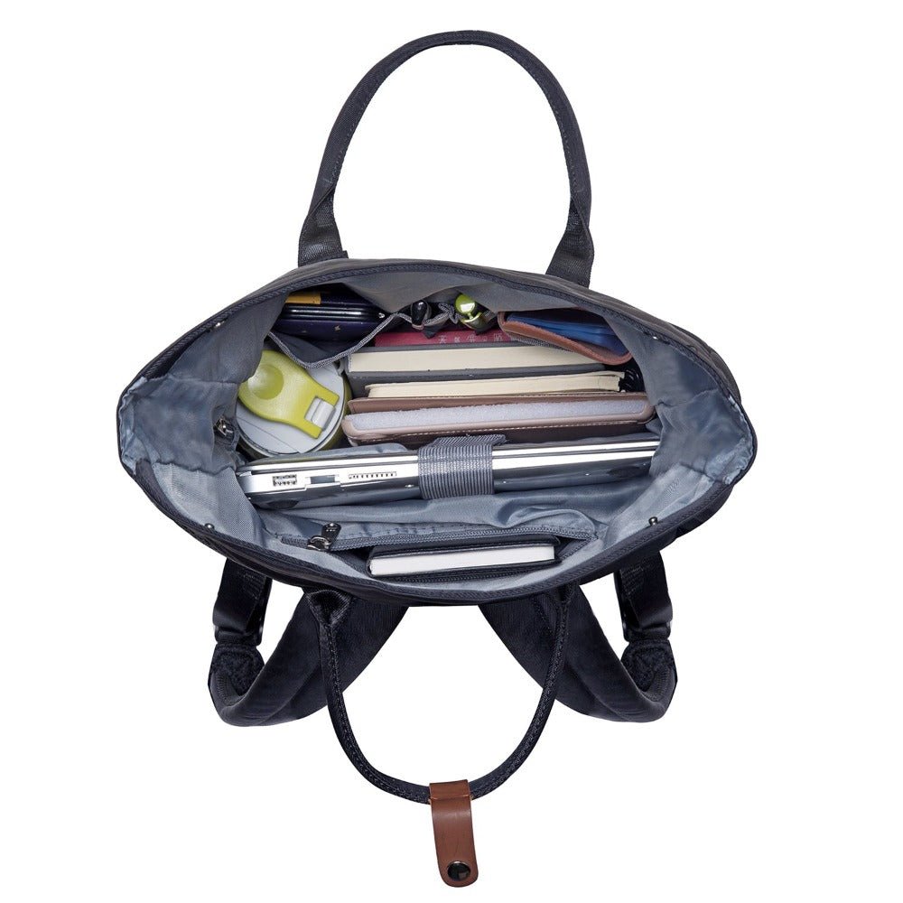 KAUKKO Backpack Everyday Essentials Daypack for Men and Women with USB Charging Port, K1047 ( Black / 13.1L ) - kaukko