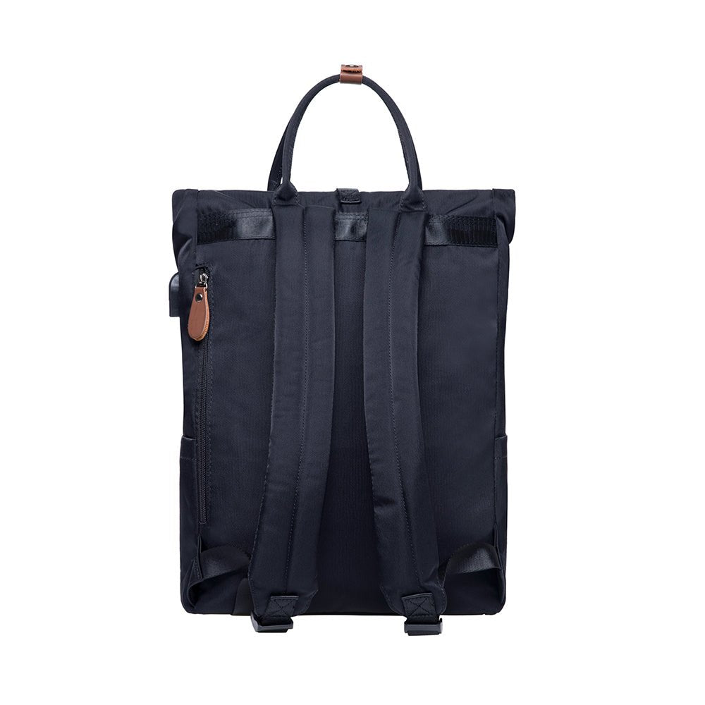 KAUKKO Backpack Everyday Essentials Daypack for Men and Women with USB Charging Port, K1047 ( Black / 13.1L ) - kaukko