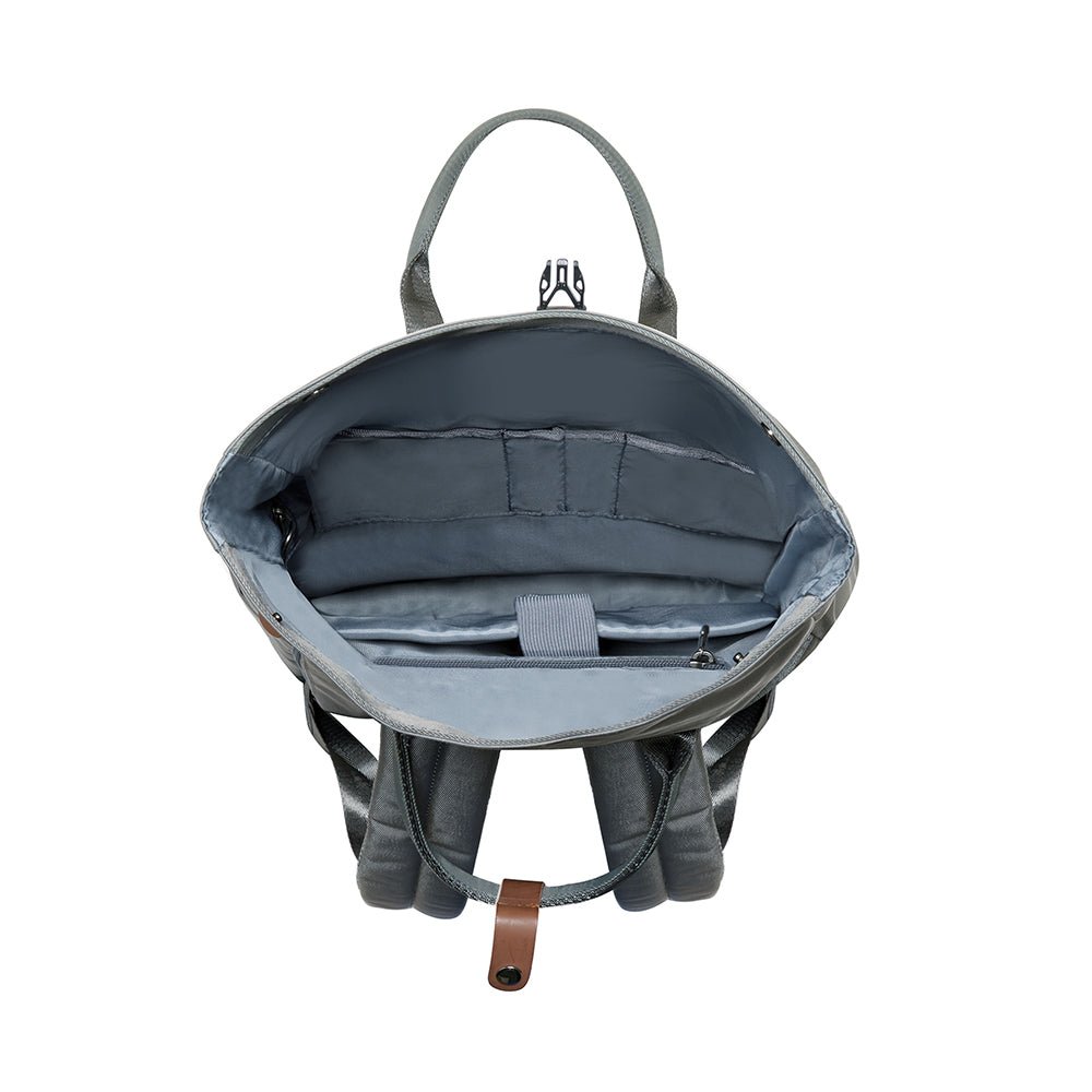 KAUKKO Backpack Everyday Essentials Daypack for Men and Women with USB Charging Port, K1047 ( Grey / 13.1L ) - kaukko