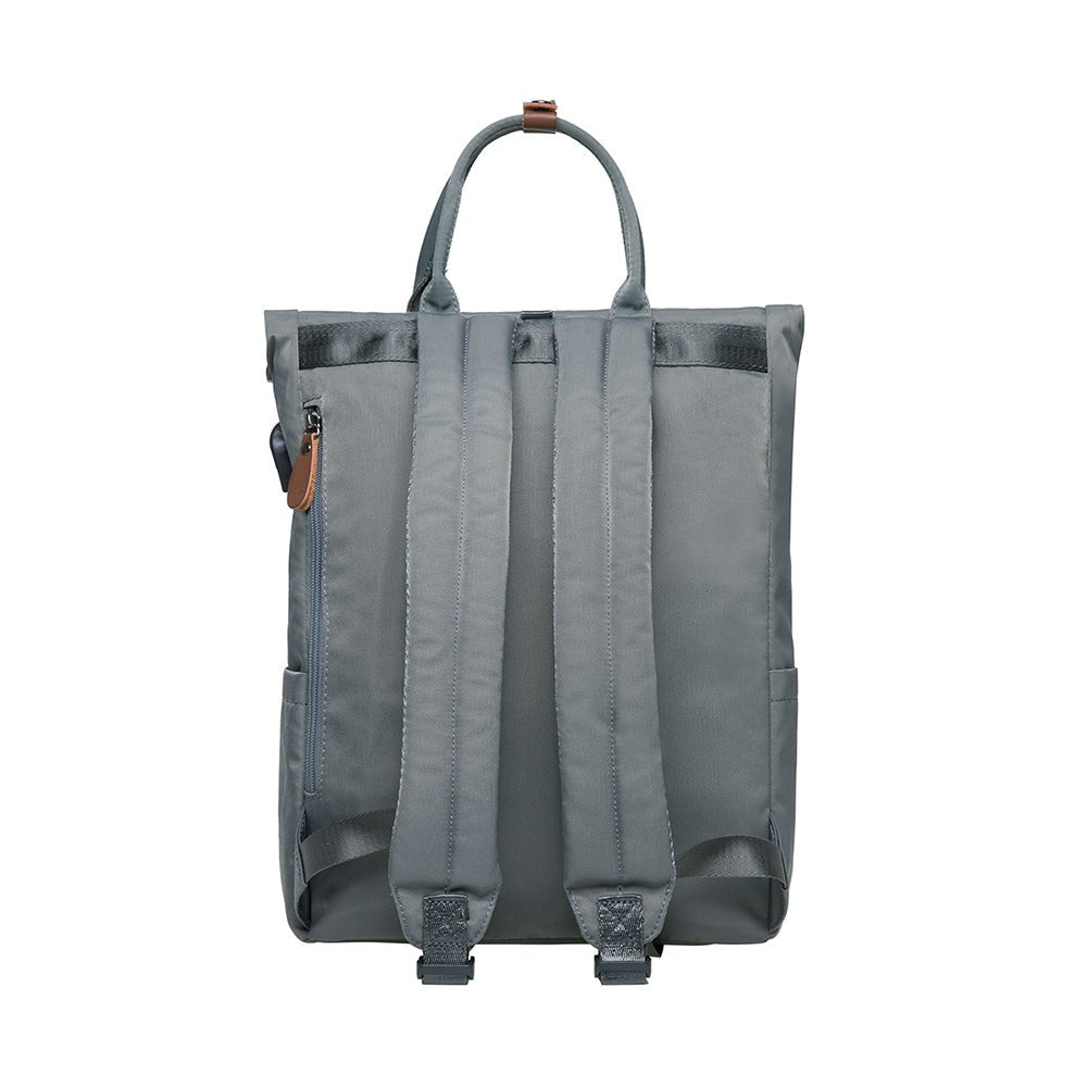 KAUKKO Backpack Everyday Essentials Daypack for Men and Women with USB Charging Port, K1047 ( Grey / 13.1L ) - kaukko