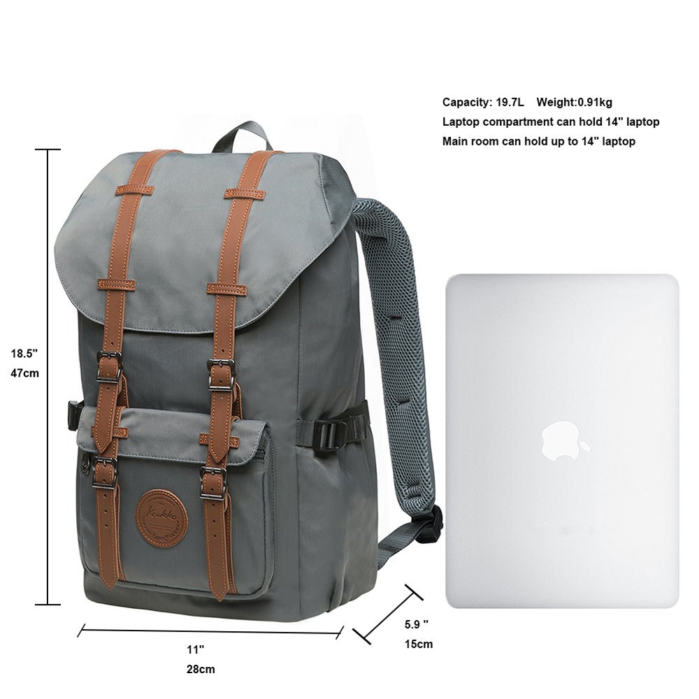 KAUKKO Backpack for city trips, EP5-11 ( Grey / 19.7L ) - kaukko