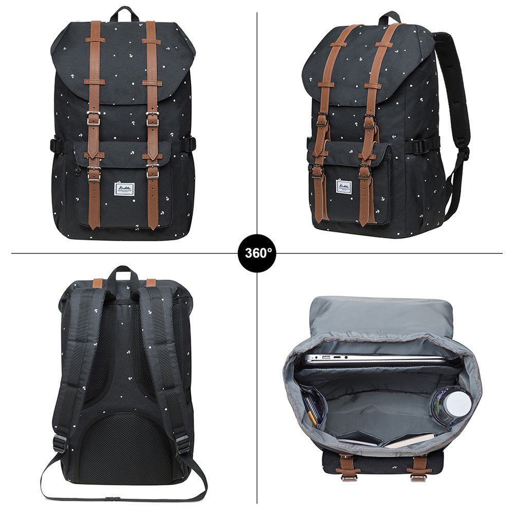 KAUKKO Backpack for city trips, EP5-13 ( Black / 14L ) - kaukko