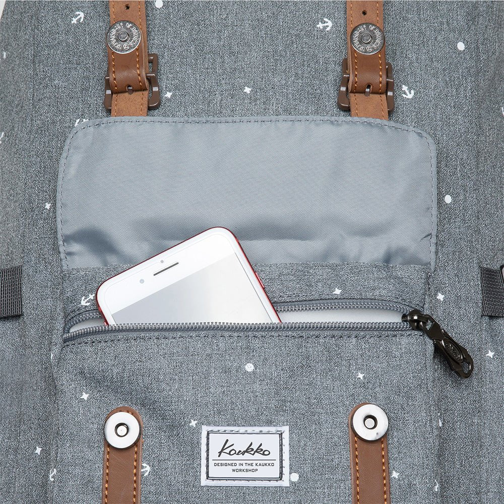 KAUKKO Backpack for city trips, EP5-13 ( Grey / 14L ) - kaukko