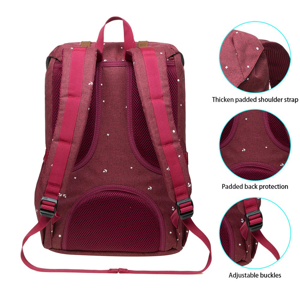 KAUKKO Backpack for city trips, EP5-13 ( Red / 14L ) - kaukko