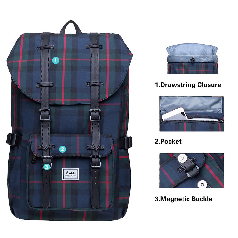 KAUKKO Backpack for city trips, EP5-15 ( Black /21.1L ) - kaukko