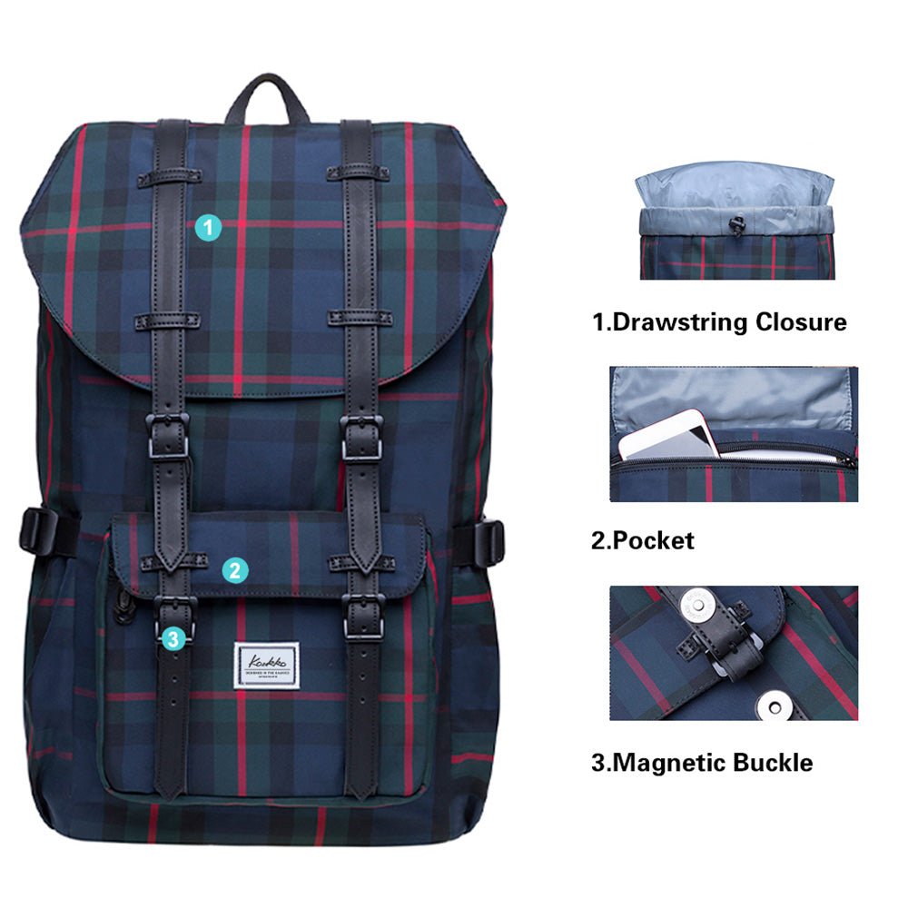 KAUKKO Backpack for city trips, EP5-16 ( Black / 14L ) - kaukko