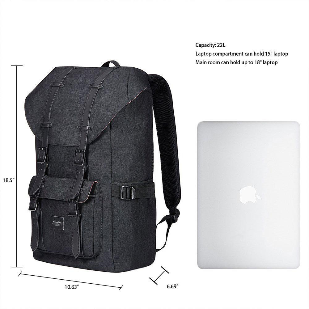 KAUKKO Backpack for city trips, EP5-2 ( Black / 19L ) - kaukko