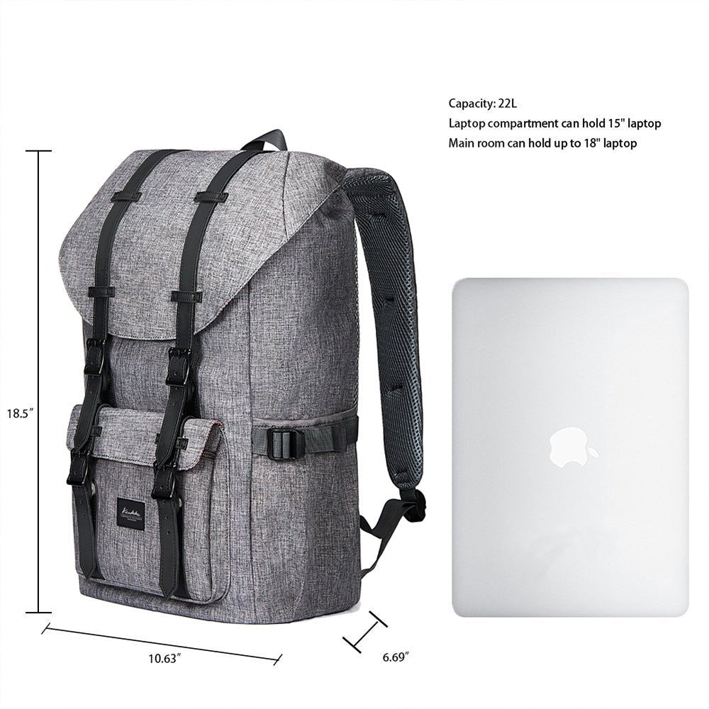 KAUKKO Backpack for city trips, EP5-2 ( Grey / 19L ) - kaukko