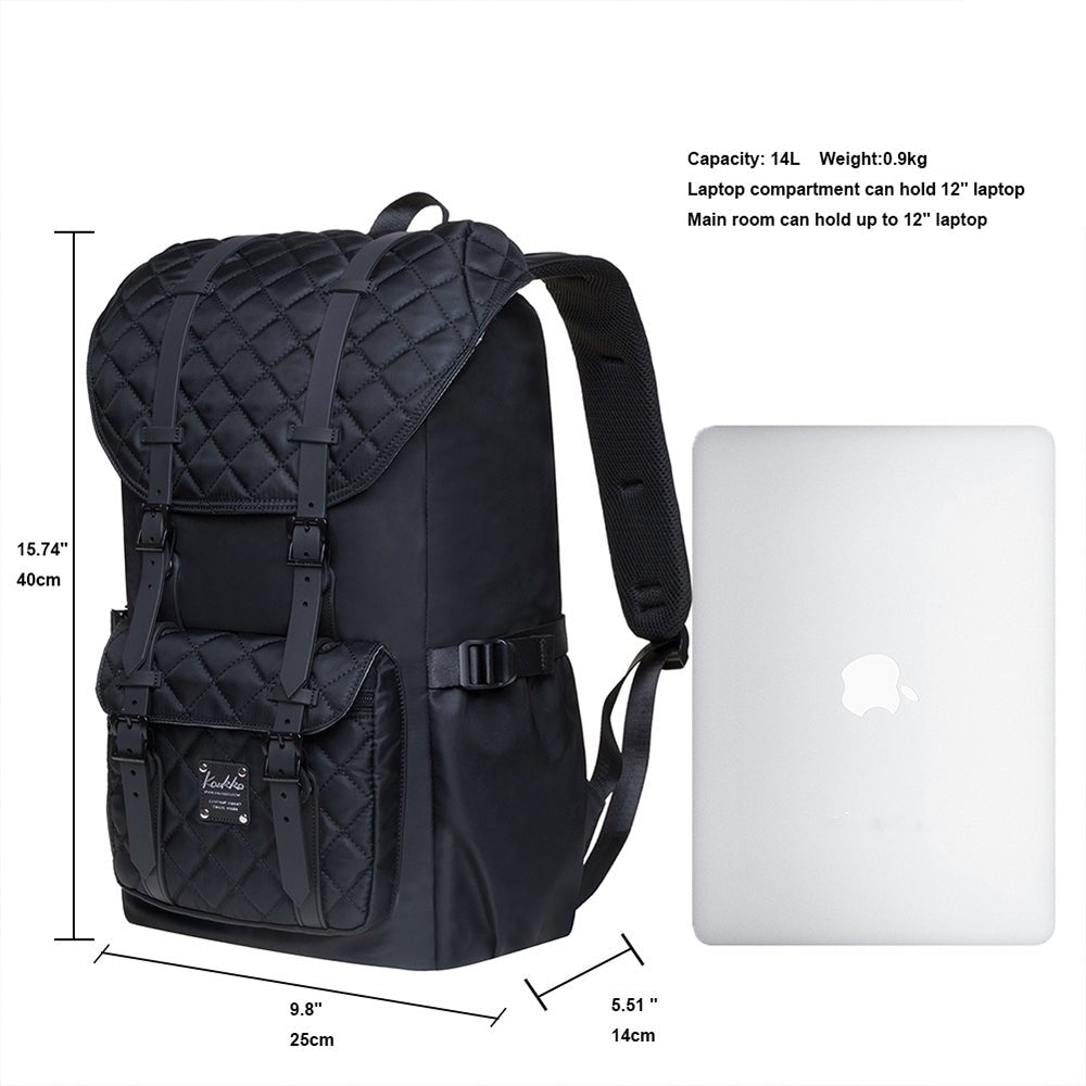 KAUKKO Backpack for city trips, EP5-20 ( Black / 14 L ) - kaukko