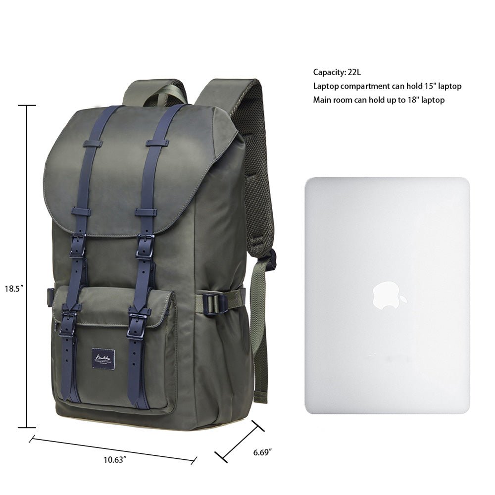 KAUKKO Backpack for city trips, EP5-3 ( Green / 22.4L ) - kaukko