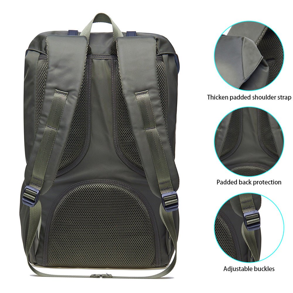 KAUKKO Backpack for city trips, EP5-3 ( Green / 22.4L ) - kaukko