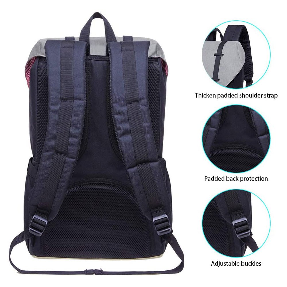 KAUKKO Backpack for city trips, EP5-4 ( Black Grey / 20.3L) - kaukko