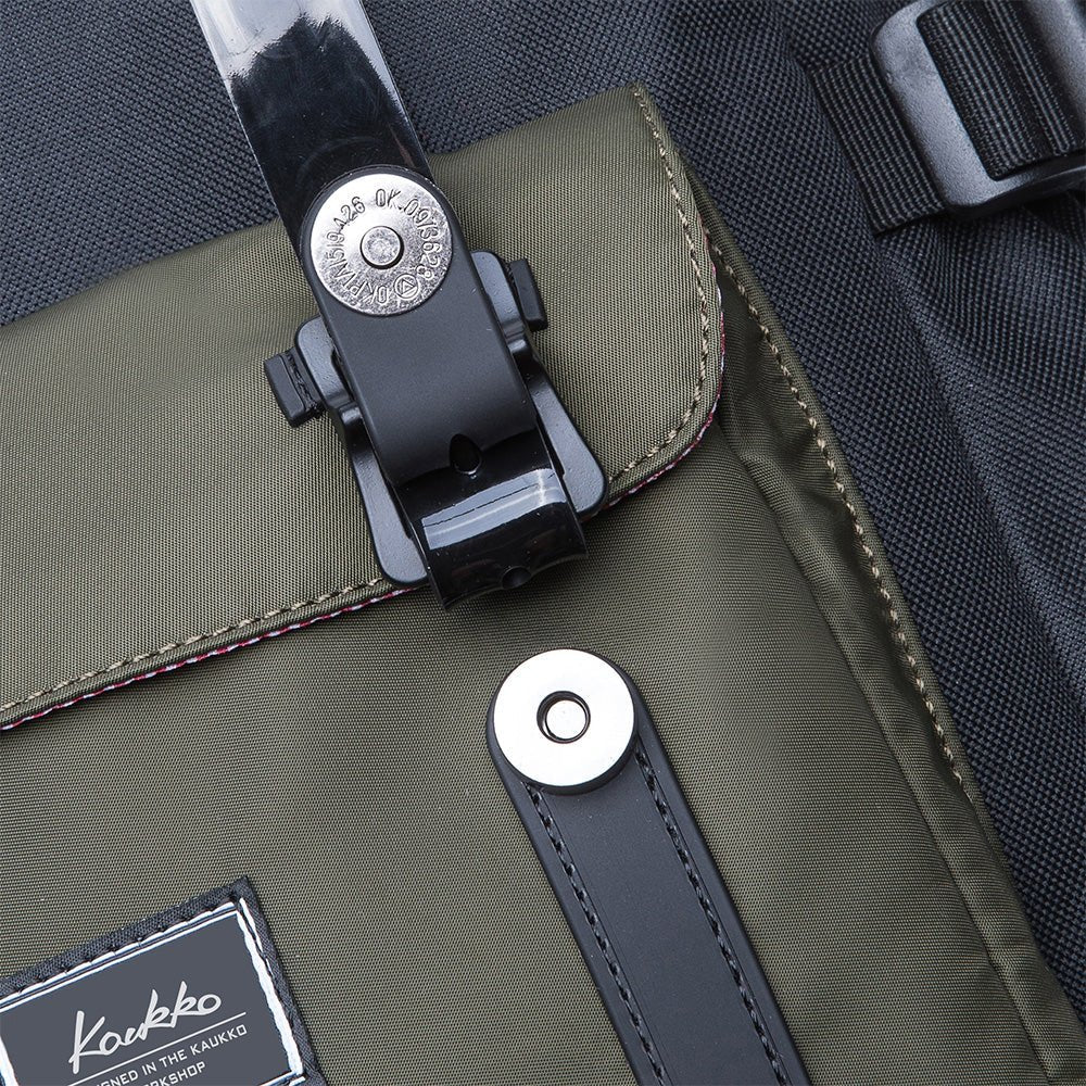 KAUKKO Backpack for city trips, EP5-5 ( Black Green / 20.3L) - kaukko