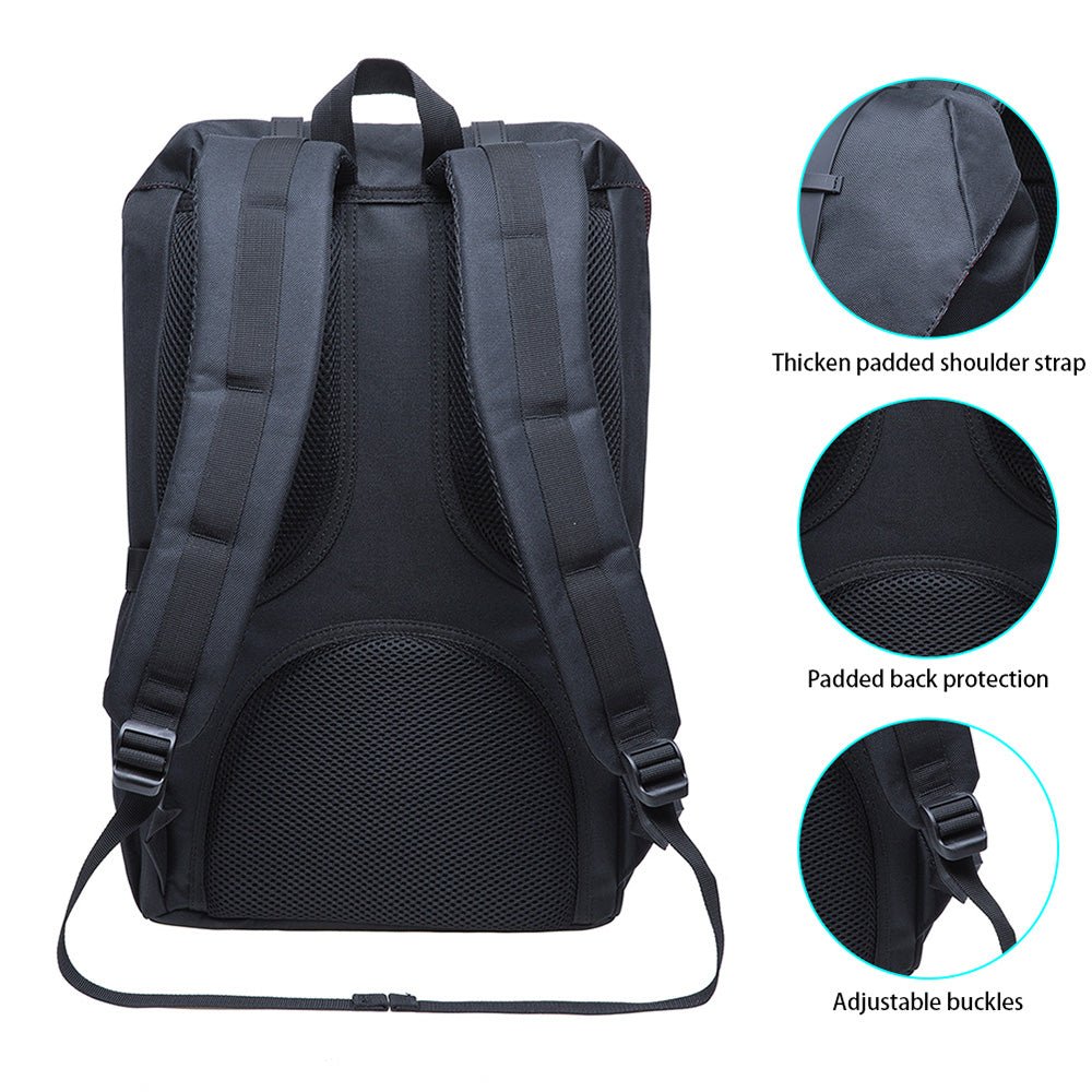 KAUKKO Backpack for city trips, EP5-5 ( Black Green / 20.3L) - kaukko