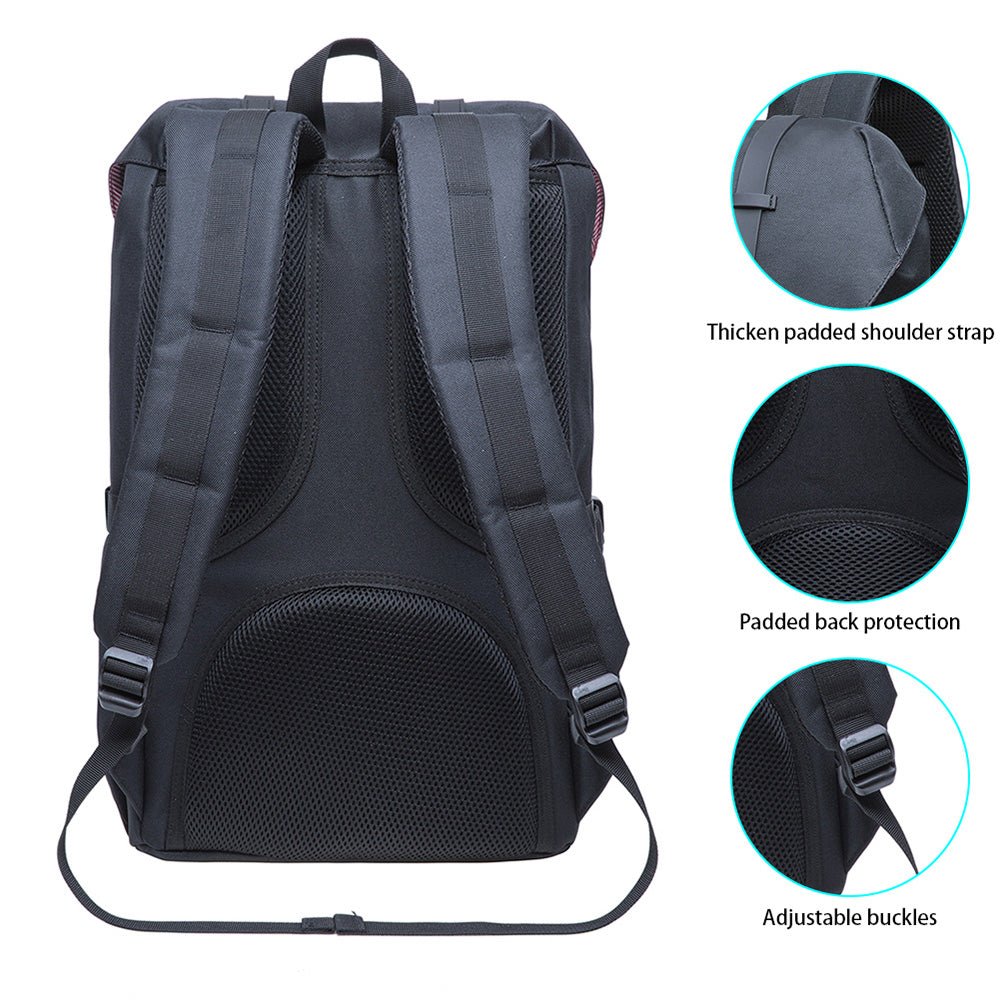 KAUKKO Backpack for city trips, EP5-5 ( Black Grey / 20.3L) - kaukko