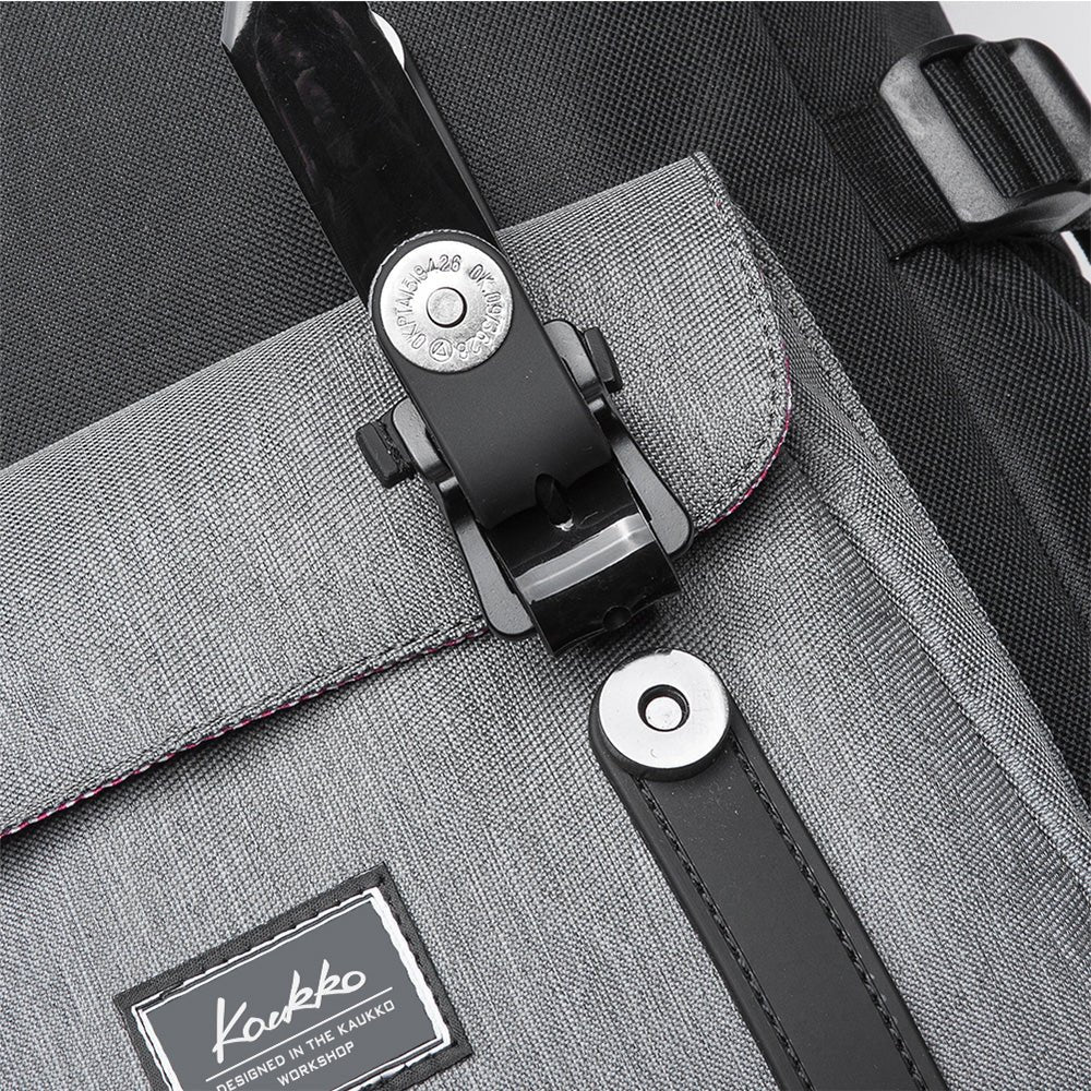 KAUKKO Backpack for city trips, EP5-5 ( Black Grey / 20.3L) - kaukko