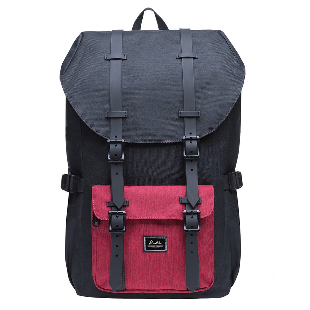 KAUKKO Backpack for city trips EP5-5 ( Black Red / 20.3L ) - kaukko