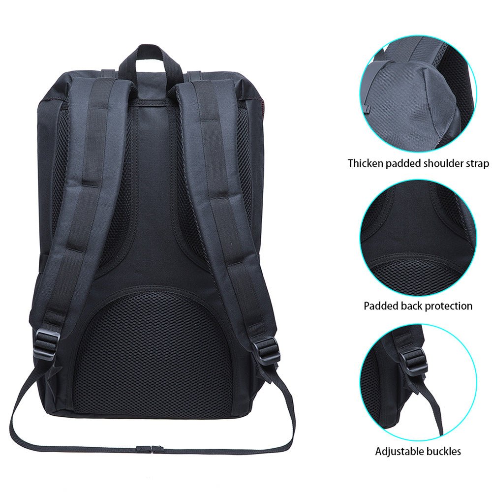 KAUKKO Backpack for city trips EP5-5 ( Black Red / 20.3L ) - kaukko