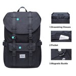 KAUKKO Backpack for city trips, EP5-6 ( Black / 16.1L ) - kaukko