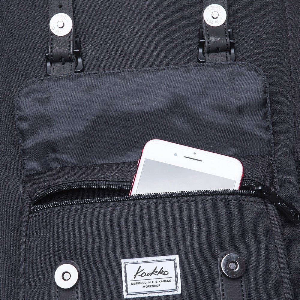 KAUKKO Backpack for city trips, EP5-6 ( Black / 16.1L ) - kaukko
