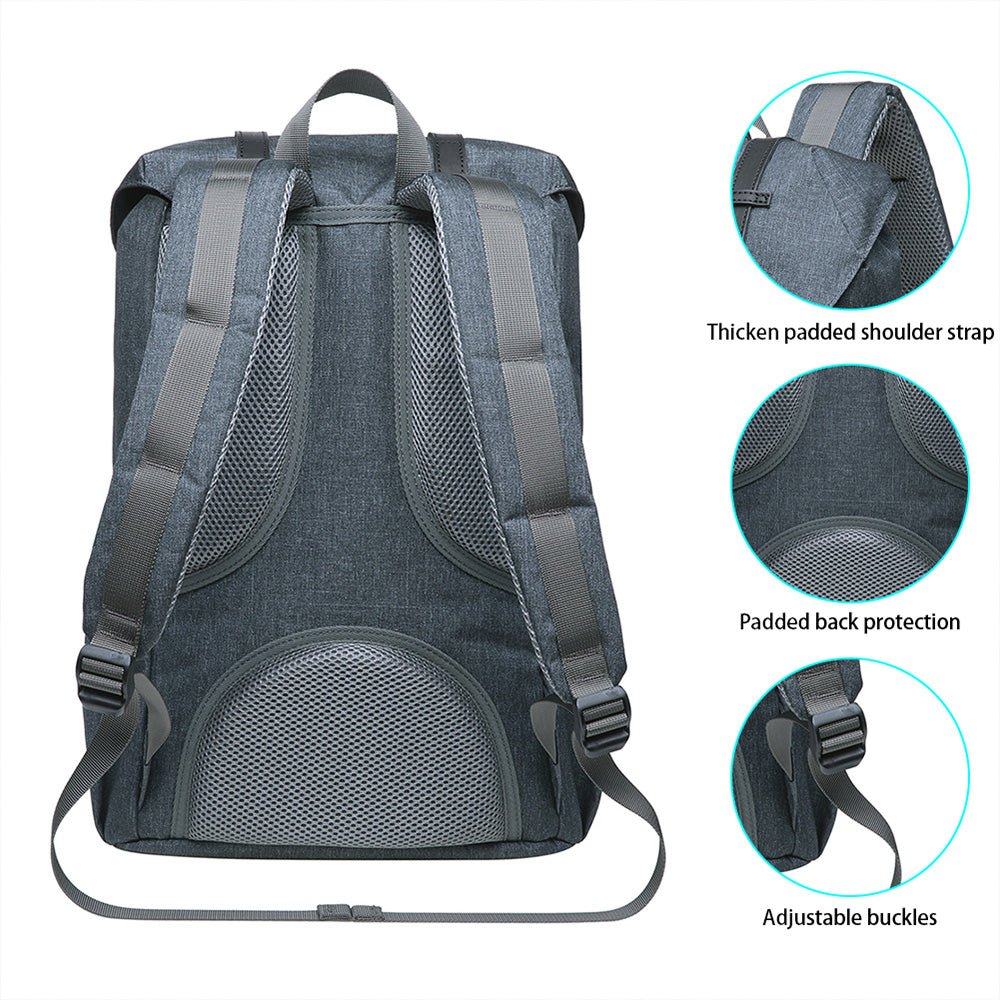 KAUKKO Backpack for city trips, EP5-6 ( DARKGREY / 16.1L ) - kaukko