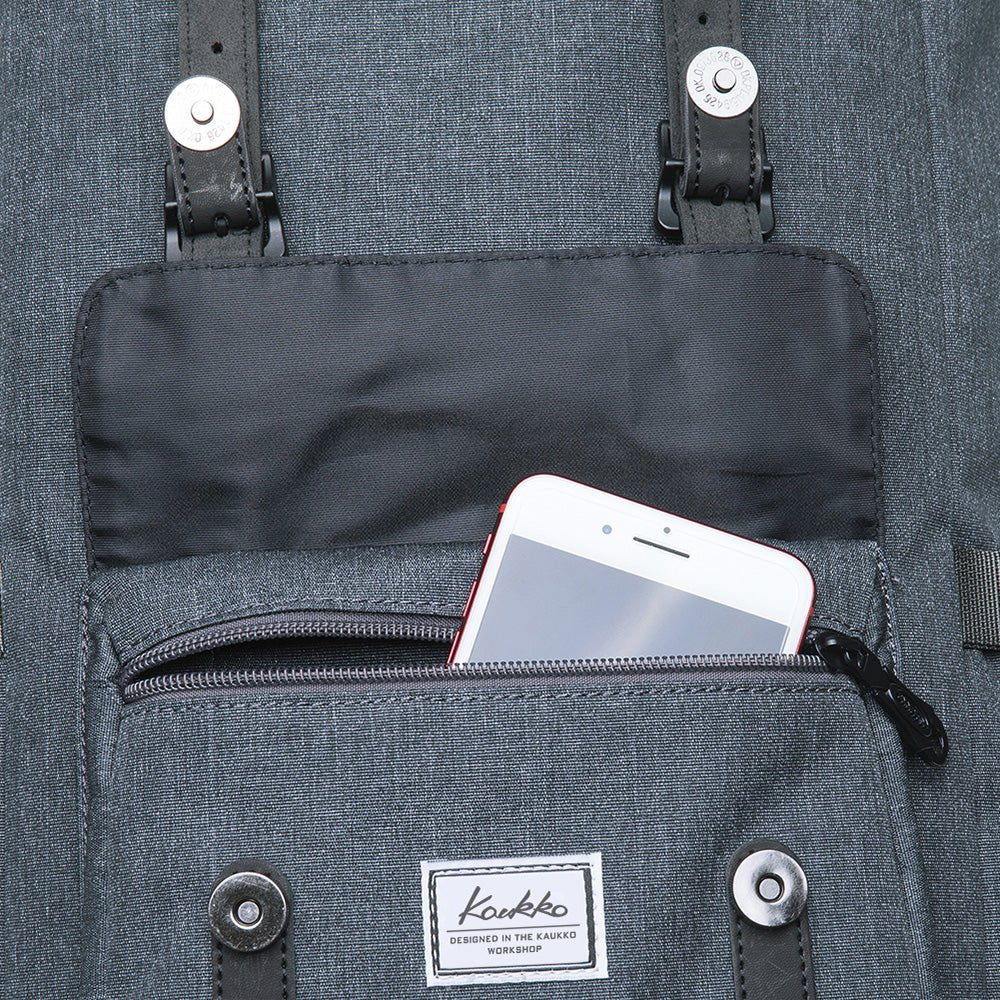 KAUKKO Backpack for city trips, EP5-6 ( DARKGREY / 16.1L ) - kaukko