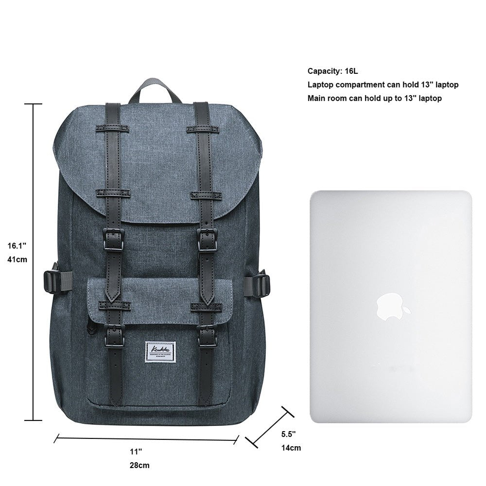 KAUKKO Backpack for city trips, EP5-6 ( DARKGREY / 16.1L ) - kaukko