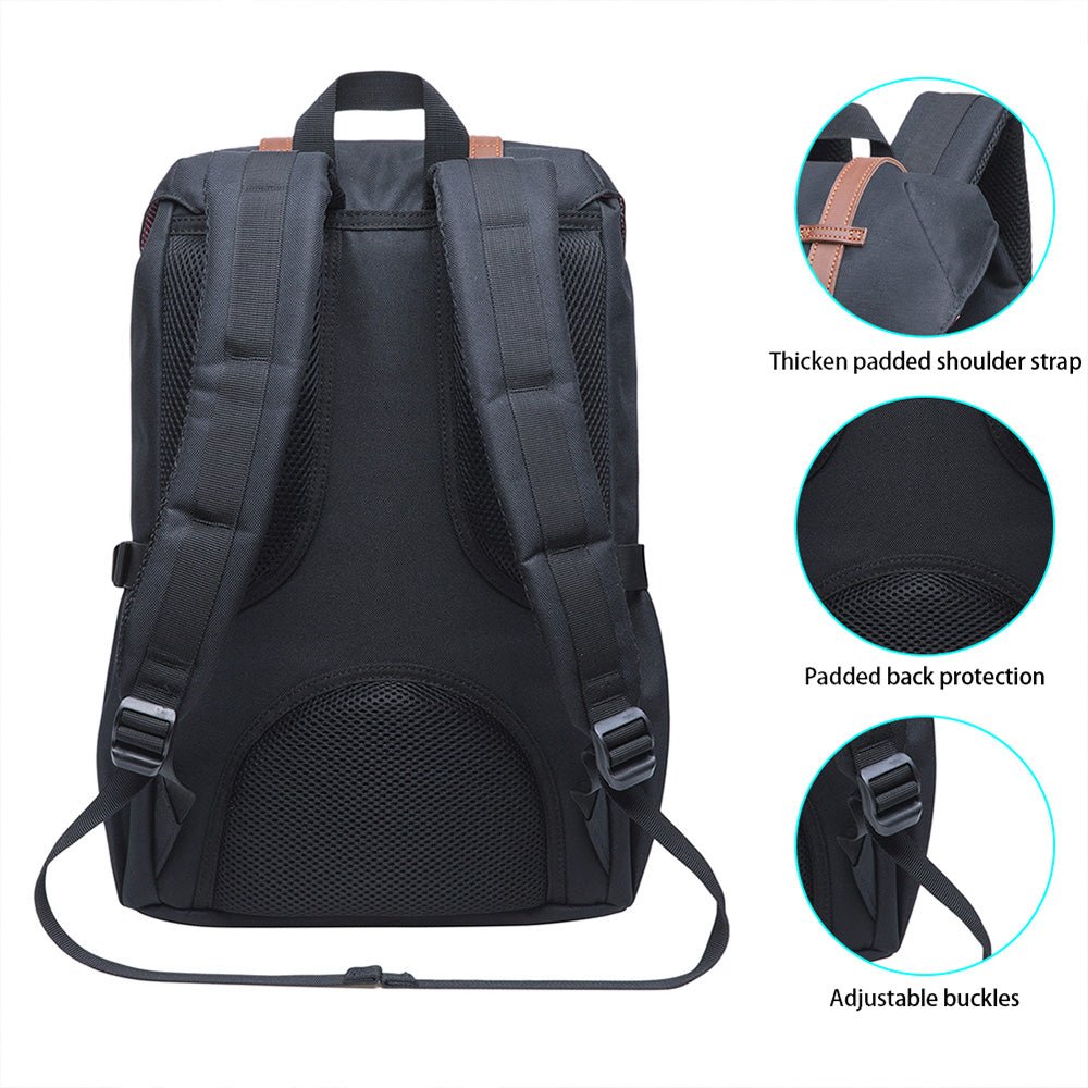 KAUKKO Backpack for city trips, EP5-7 ( Black / 16.1L ) - kaukko