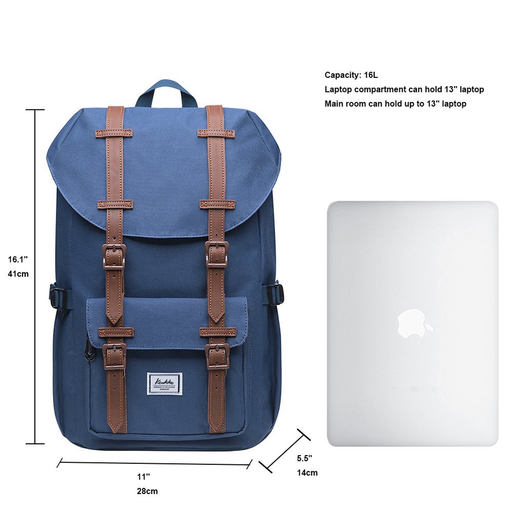 KAUKKO Backpack for city trips, EP5-7( Blue / 16.1L ) - kaukko