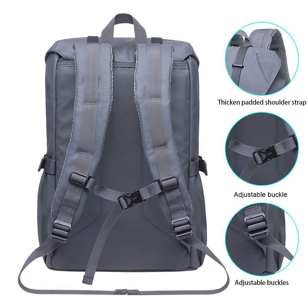 KAUKKO Backpack for city trips, EP5-9 ( Grey / 16.1L) - kaukko